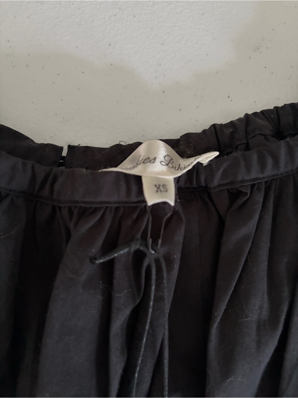 NWT. Frankie’s Bikinis Black Elastic-Waist Mini Dress- XS